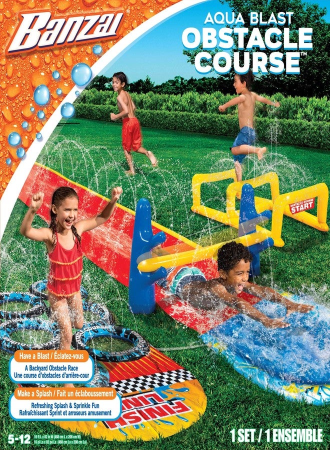 BANZAI Aqua Blast Obstacle Course Slide - Image 4