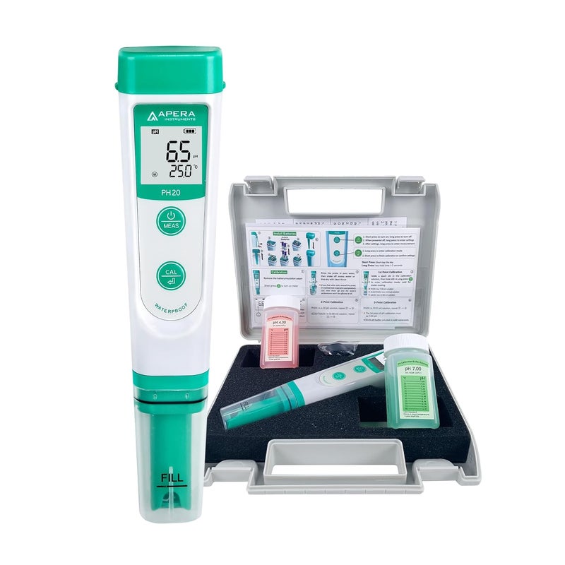 Apera Instruments مجموعة اختبار pH المقاومة للماء AI209 Value Series PH20، دقة ±0.1 pH - Image 1