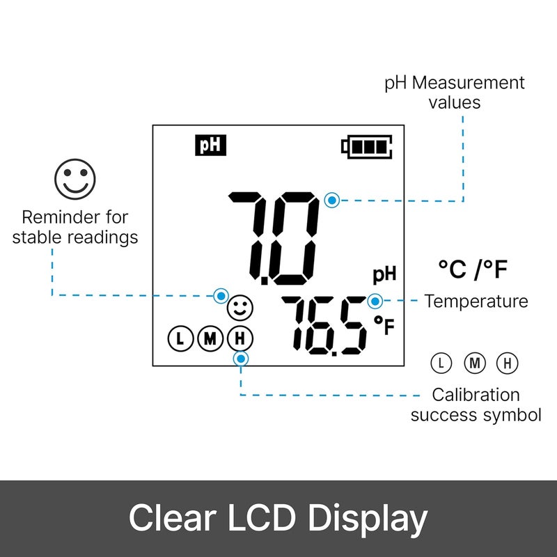 Apera Instruments مجموعة اختبار pH المقاومة للماء AI209 Value Series PH20، دقة ±0.1 pH - Image 5
