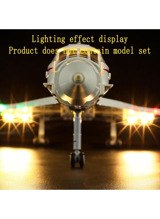 GEAMENT Light Set Compatible with Lego Le Concorde - LED Lighting Kit for Icons 10318 (Block Model Not Included) - Image 5