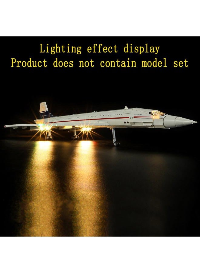 GEAMENT Light Set Compatible with Lego Le Concorde - LED Lighting Kit for Icons 10318 (Block Model Not Included) - Image 4