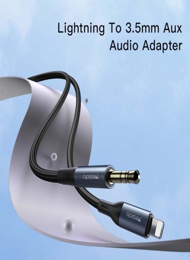 Yesido YAU35 8 Pin to 3.5mm AUX Audio Adapter Cable - https://f.nooncdn.com/p/pzsku/Z43496330AF83CCCE0879Z/45/_/1728066831/b69b1fb1-302c-4311-91f5-4bc70a8517e8.jpg