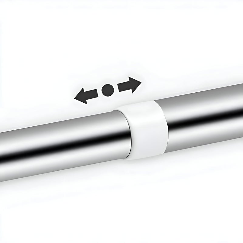 Curtain Rod - Adjustable Stainless Steel Rod Perfect for Curtains and Also Ideal as Clothes Drying Rack, Compatible with All Wall Types: Wood, Aluminum, Ceramic (70cm to 120cm) - Image 2
