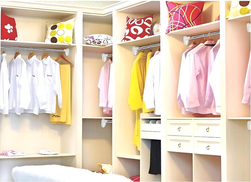 Curtain Rod - Adjustable Stainless Steel Rod Perfect for Curtains and Also Ideal as Clothes Drying Rack, Compatible with All Wall Types: Wood, Aluminum, Ceramic (70cm to 120cm) - Image 3