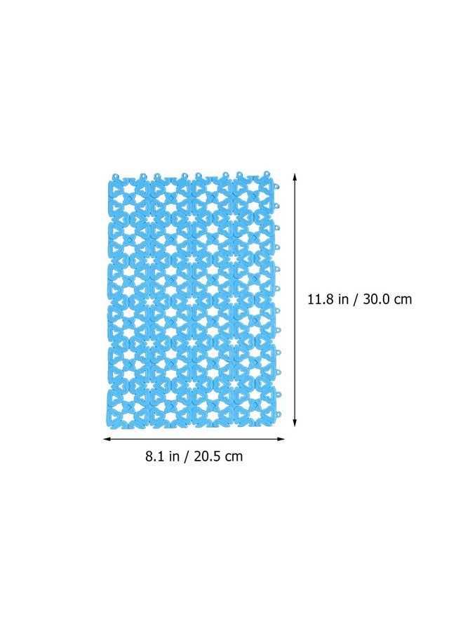 POPETPOP POPETPOP 3PCs Rabbit Mats for Cages,12x8 Inches Per Pieces Plastic Heart Hole Splice Feet Pad Water Leak Holder in Cages-Guinea Pig Floor Mat for Critters' Feet (Pink/White/Blue)  - Image 2