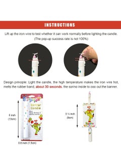 JOLLITY LLC Clown Surprise Banner Birthday Candle Circus Troupe Clown Cake Cupcake Creative Special Birthday  - Image 3