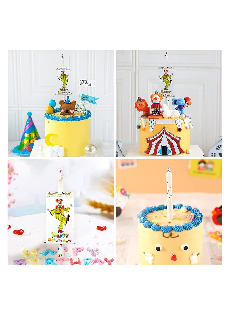 JOLLITY LLC Clown Surprise Banner Birthday Candle Circus Troupe Clown Cake Cupcake Creative Special Birthday  - Image 4