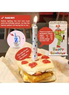 JOLLITY LLC Clown Surprise Banner Birthday Candle Circus Troupe Clown Cake Cupcake Creative Special Birthday  - Image 5