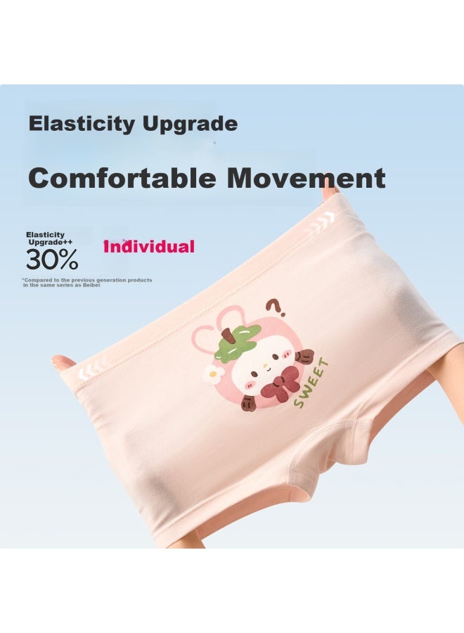 Beibi Bei Bi Children's Underwear Girls Small Medium Large Children's Class A Cotton Infant Breathable Comfortable Four-corner Shorts 2-3 Years - Image 3