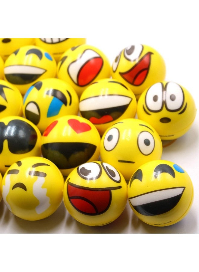 FIVOENDAR Set of 12 - Fun Face Stress Balls Cute Hand Wrist Stress Reliefs Squeeze Balls for Kids and Adults at School or Office Party Favors (Yellow Color Random Faces) (Latest) - Image 2