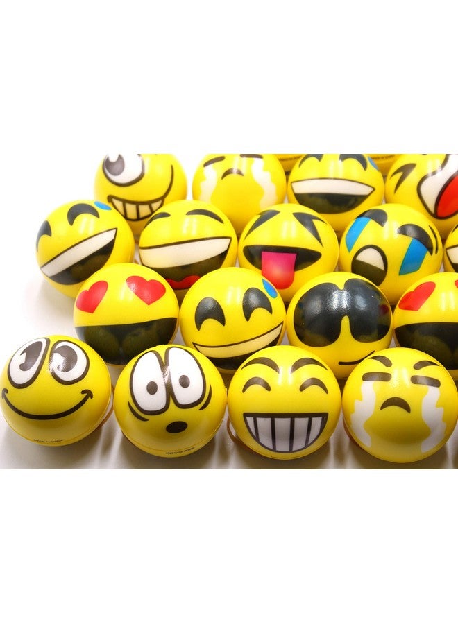 FIVOENDAR Set of 12 - Fun Face Stress Balls Cute Hand Wrist Stress Reliefs Squeeze Balls for Kids and Adults at School or Office Party Favors (Yellow Color Random Faces) (Latest) - Image 3