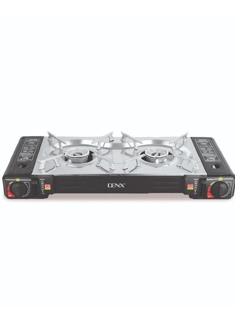 Denx Dx2802 Portable Dual Gas Stove – 2200W × 2 Power For Cooking Anywhere - Image 4