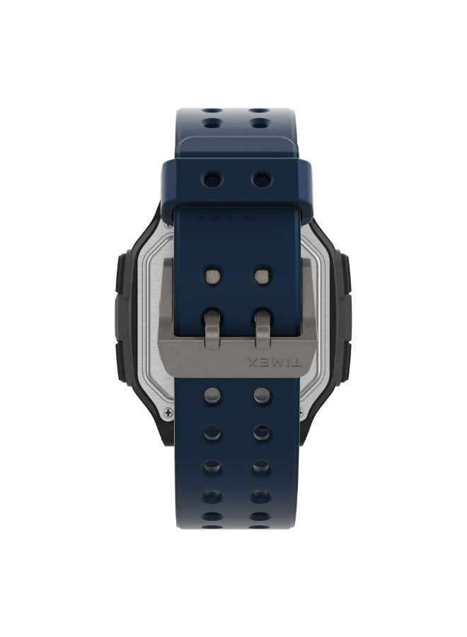 تيميكس ساعة TIMEX الرقمية للرجال طراز Urban TW5M28800  سوار سيليكون أزرق مع ضوء ليلي INDIGLO - Image 3