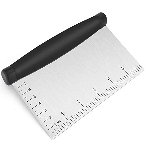 UUBAAR Bench Scraper & Chopper - 6 Inch Stainless Steel Dough Cutter with Contoured Grip, Multi-Purpose Kitchen Tool for Baking Cooking, Food Scraper Chopper & Pastry Knife - Image 1
