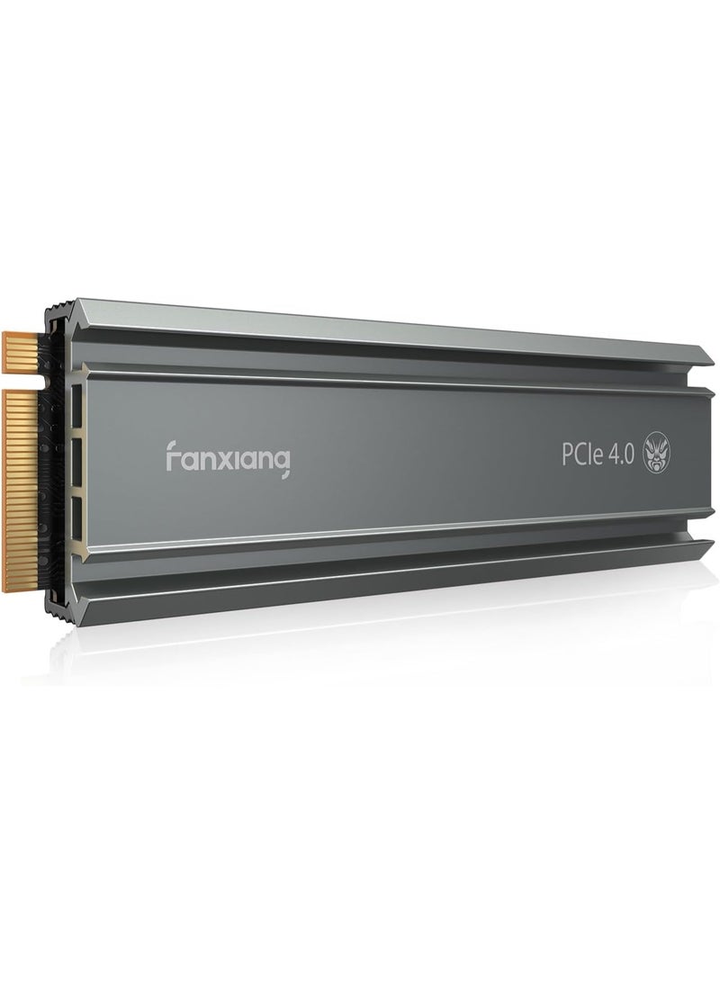 فانشيانج محرك أقراص داخلي من نوع SSD NVMe طراز fanxiang S660 بسعة 1 تيرابايت، واجهة M.2 PCIe 4.0، سرعة 5000 ميجابايت/ثانية، مقاس 2280، مزود بمشتت حراري وذاكرة تخزين مؤقت ديناميكية SLC، متوافق مع أجهزة PS5 وأجهزة الكمبيوتر المحمولة والمكتبية. - Image 1