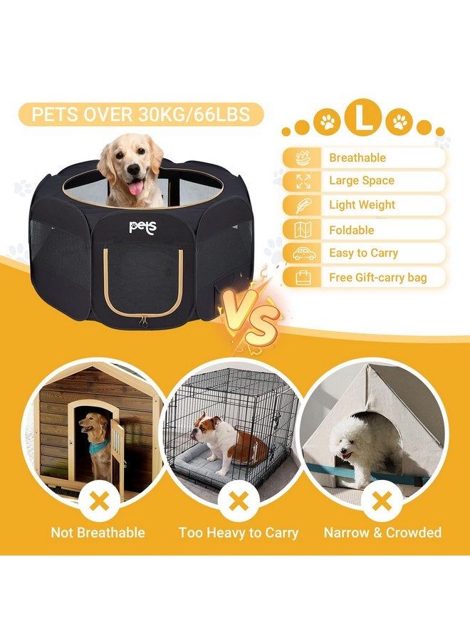 كينغ كامب حظيرة لعب الحيوانات الأليفة KingCamp للكلاب خيمة قابلة للطي للكلاب حظيرة لعب الحيوانات الأليفة وحظيرة لعب الجراء خيمة للحيوانات الأليفة مع حقيبة حمل حظيرة لعب الجراء المحمولة للاستخدام الداخلي والخارجي 50 بوصة × 50 بوصة × 24 بوصة - Image 3