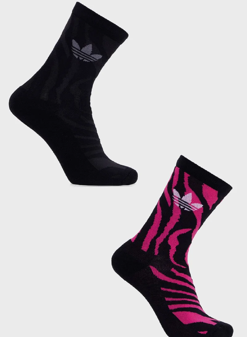 adidas Originals Animal Crew Socks 2 Pairs