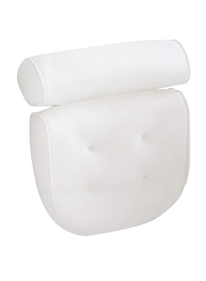 Bathtub Cushion With 6 Non-Slip Strong Suction Cups White 36x32x7centimeter  - Image 1
