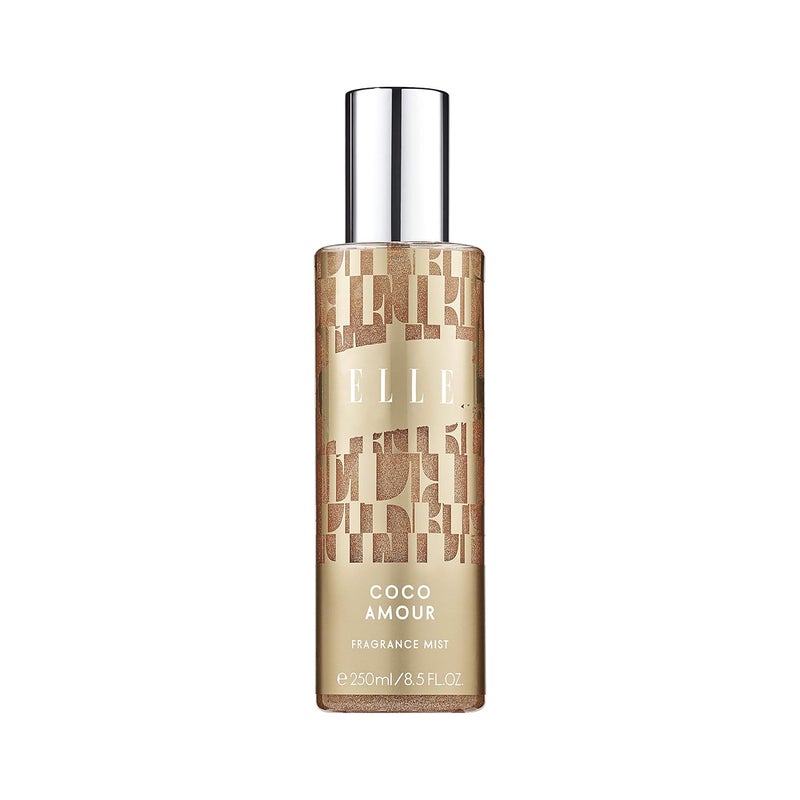ELLE ELLE Coco Amour Body Mist For Women 250ml Citrus Gourmand Earthy and Woody Notes Long Lasting Spray  - Image 1