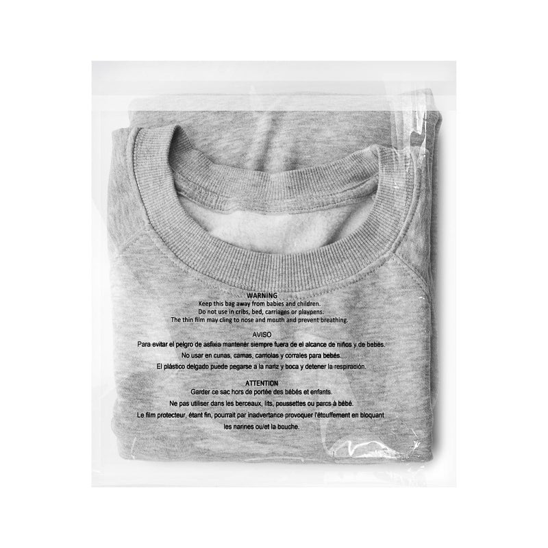 iMailer  500 Count  8 x 10 Clear Plastic Poly Bags with Suffocation Warning for Clothing TShirt Brochure Prints Handicraft Gift Resealable AdhesiveNot Strong