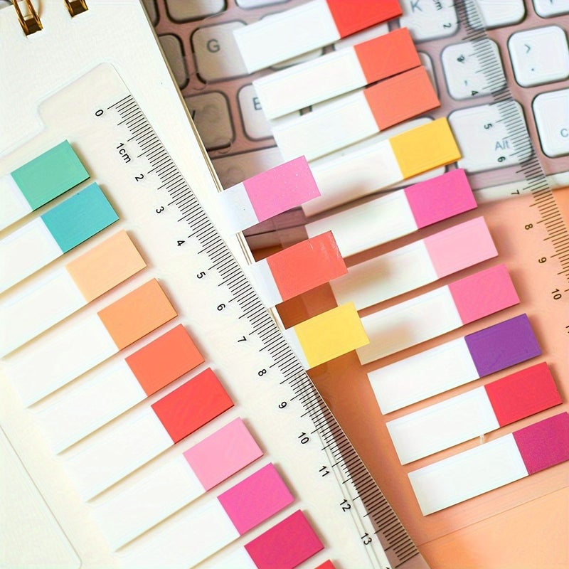 1200 Sheets PET Sticky Notes Translucent Index Labels for Office Stationery 6 Sets of 200 Sheets Per Style - Image 3