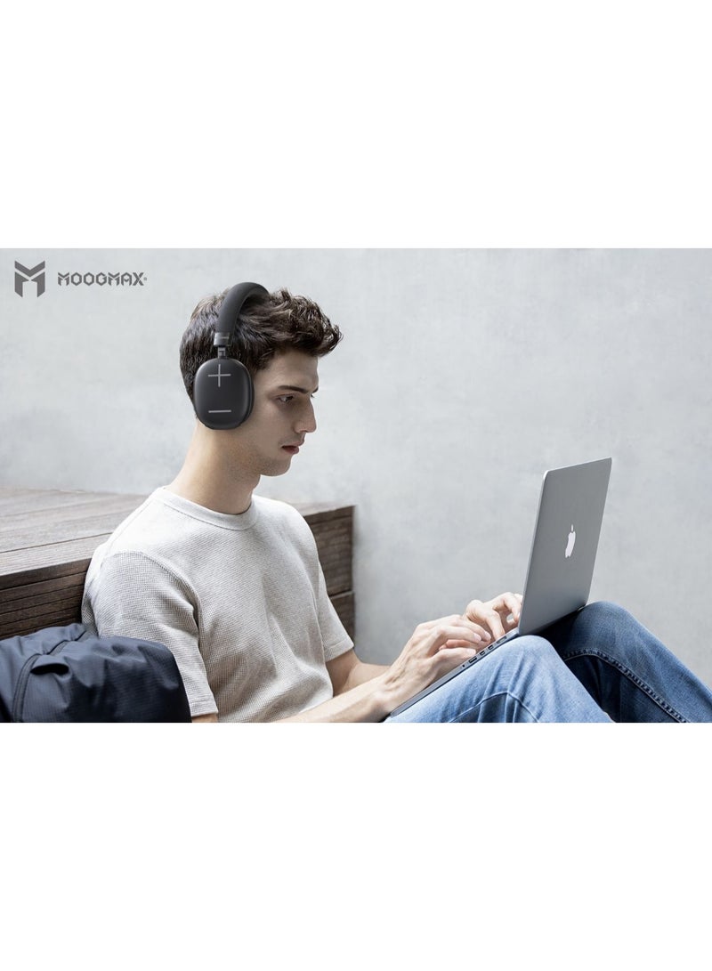 موجماكس سماعات راس بلوتوث MX-929 اللاسلكية. سماعه راس لاسلكيه محيطية بوسائد اذن مريحة. سماعه بلوتوث راس بوقت تشغيل حتى 50 ساعة. سماعه راس بلوتوث بميكرفون مدمج نقي وواضح. سماعات قيمنق بتقنية 8D وبأزرار تحكم. باللون الفضي - Image 4