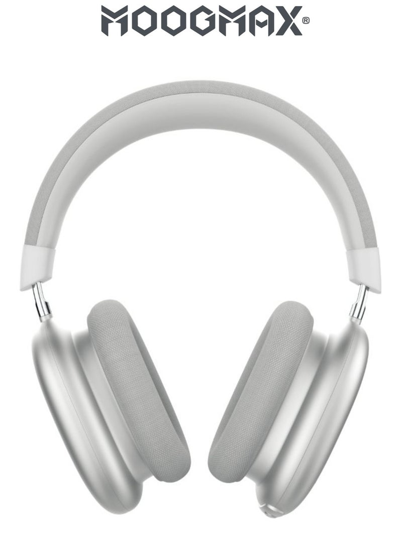 موجماكس سماعات راس بلوتوث MX-929 اللاسلكية. سماعه راس لاسلكيه محيطية بوسائد اذن مريحة. سماعه بلوتوث راس بوقت تشغيل حتى 50 ساعة. سماعه راس بلوتوث بميكرفون مدمج نقي وواضح. سماعات قيمنق بتقنية 8D وبأزرار تحكم. باللون الفضي - Image 3