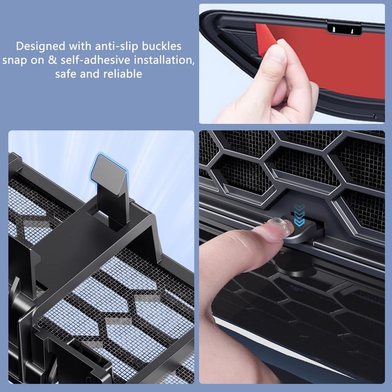 Arcoche Front Grill Mesh Inserts for Tesla Model 3 2025-2024 Highland, Air Intake Grate Protection, Bumper Grate Mesh Cover, Not Compatible with Model 3 from Oct. 2025 Comfort grip - Image 4