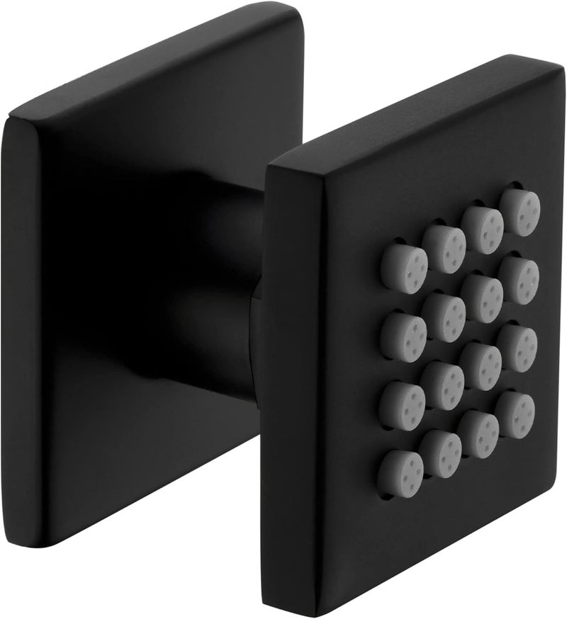 orhemus Brass Body Spray Shower Jet - High Pressure Massage Side Sprayer Spa System Shower Set Adjustable Wall Mounted, Square Matte Black Finished - Image 2