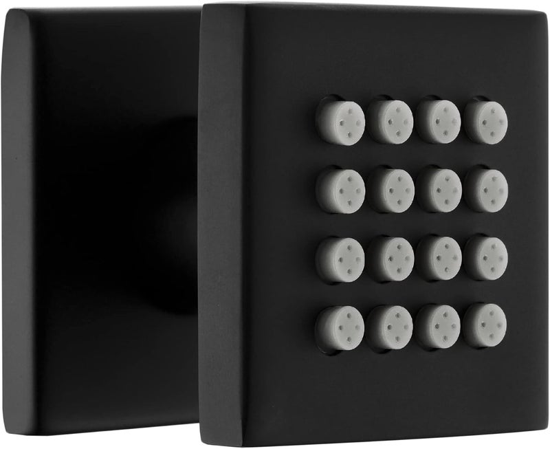orhemus Brass Body Spray Shower Jet - High Pressure Massage Side Sprayer Spa System Shower Set Adjustable Wall Mounted, Square Matte Black Finished - Image 1