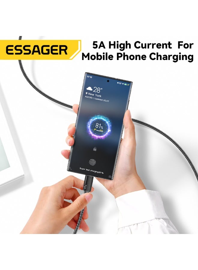 Essager Type C to Type C Cable 100W PD Fast Charging  For iPhone MacBook iPad Xiaomi Realme POCO - Image 5