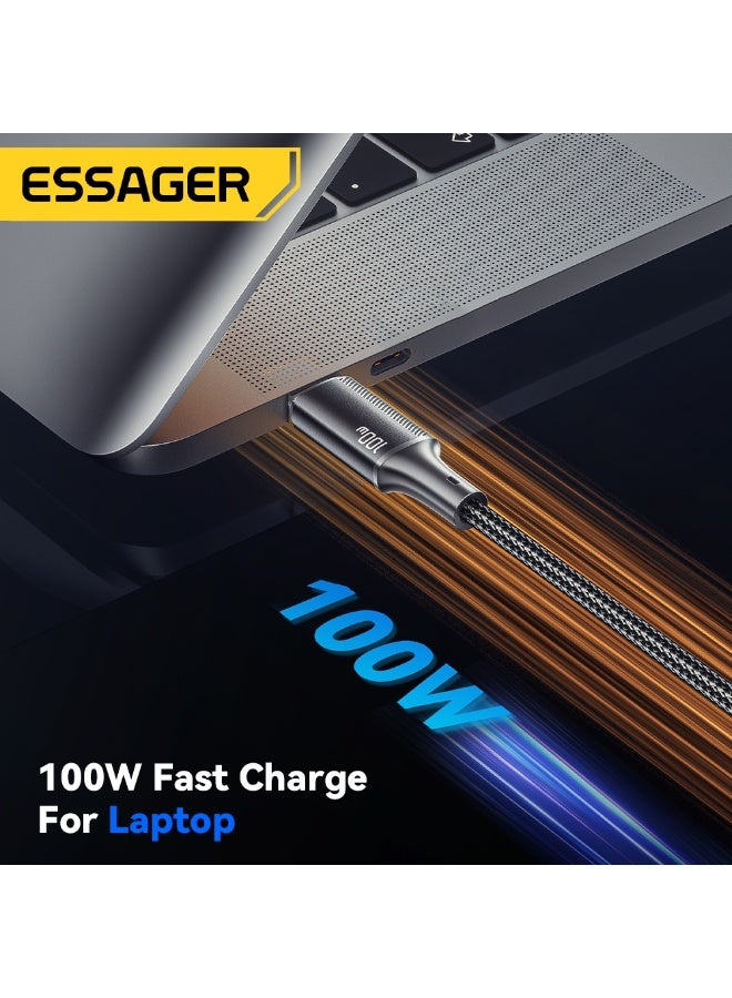 Essager Type C to Type C Cable 100W PD Fast Charging  For iPhone MacBook iPad Xiaomi Realme POCO - Image 2
