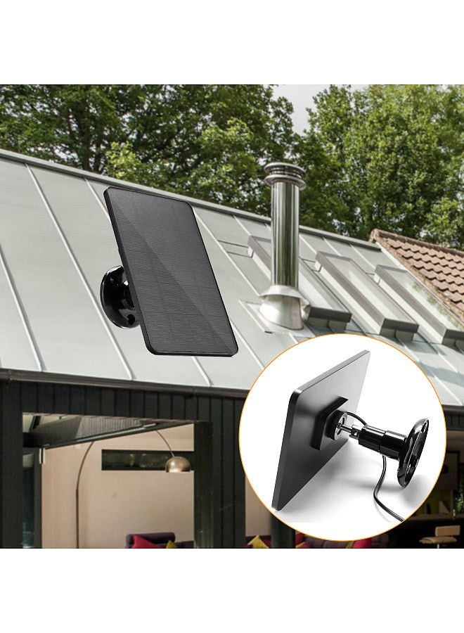Generic Solar Panel for Security Camera IP6 Waterproof 360 Degrees Adjustable Continuous Power with 10W 5V Charging Solar Panels with Type-C Port / 9.8 Ft Charging Cable Fit for Doorbell Monitoring Camera  - Image 2