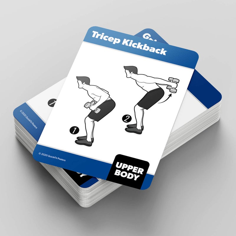 QUICKFIT Dumbbell Exercise Cards - Fitness Playing Cards with Over 50 Dumbbell Workouts - 2.5" x 3.5" (Standard Playing Card Size) - Image 4