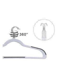 Red Dot Gift 50 Pieces Plastic Coat Hangers, Heavy Duty Durable And Non-Slip,Premium Quality Plastic Suits Hangers, 0.5 cm Thickness Space Saving, 360º Swivel Hooks, 45 cm Wide  - Image 3