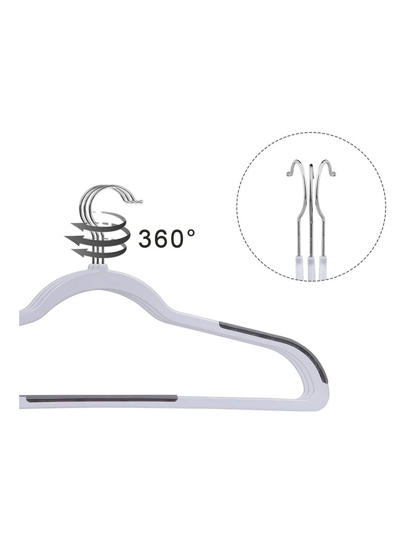 Red Dot Gift 50 Pieces Plastic Coat Hangers, Heavy Duty Durable And Non-Slip,Premium Quality Plastic Suits Hangers, 0.5 cm Thickness Space Saving, 360º Swivel Hooks, 45 cm Wide - Image 3
