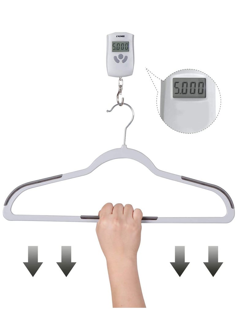 Red Dot Gift 50 Pieces Plastic Coat Hangers, Heavy Duty Durable And Non-Slip,Premium Quality Plastic Suits Hangers, 0.5 cm Thickness Space Saving, 360º Swivel Hooks, 45 cm Wide - Image 4