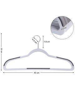 Red Dot Gift 50 Pieces Plastic Coat Hangers, Heavy Duty Durable And Non-Slip,Premium Quality Plastic Suits Hangers, 0.5 cm Thickness Space Saving, 360º Swivel Hooks, 45 cm Wide  - Image 2
