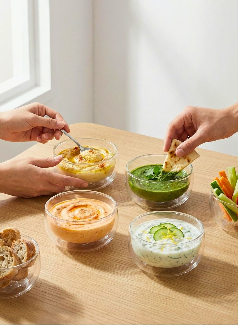 1Chase Double Wall Cereal Salad Bowl Set of 2 Clear 500ml - Image 2