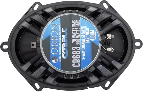 ORION Cobalt Series CB683 6x8” 3-Way Coaxial Car Speakers, 280W, 4 Ohms, Full Range, Enhanced Bass, Polypropylene Cone & Butyl Rubber Surround, Easy Install (Pair) - Image 5