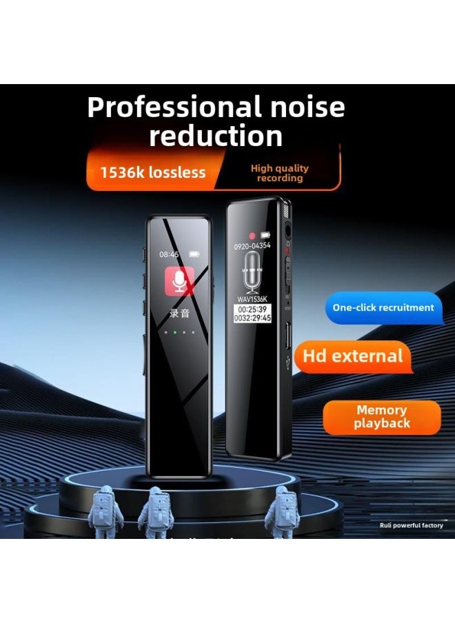Intelligent Recording Pen Portable Lawyer Student Class Professional HD Noise Reduction Ultra-long Standby Large Capacity Machine-Body Color:A5 Metal Version [1536k Hd Version + Timing + Voice Control Recording]-Memory Capacity:4gb (can Save Recording For About 18 Hours)