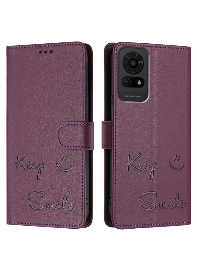 erorex Case For TCL 50 LE 5G Smile Embossing RFID Leather Phone Case  - Image 3