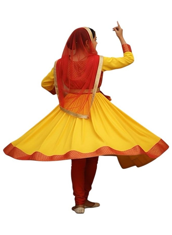 TWINKLE TOTS TT - Indian Classical Dance Kathak Anarkali,Tights Dupatta Kids Fancy Cos - Image 2