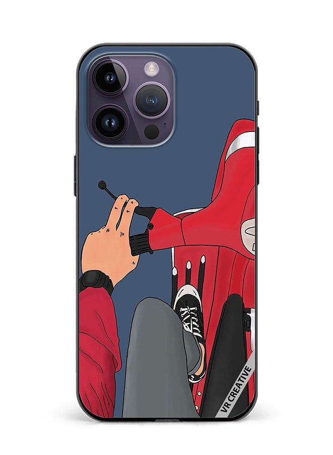 VR CREATIVE Protective Case Cover For Apple iPhone 16 Pro Cool Bike Design Multicolour - Image 1