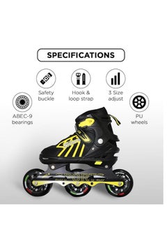 ENDLESS  Inline Adjustable Skates | Aluminium Chassis and 100 mm PU Three Wheels | With ABEC 9 Bearings | Indoor and Outdoor  - Image 3