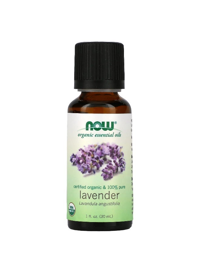 NOW Foods, Organic Essential Oils, Lavender, 1 fl oz (30 ml)