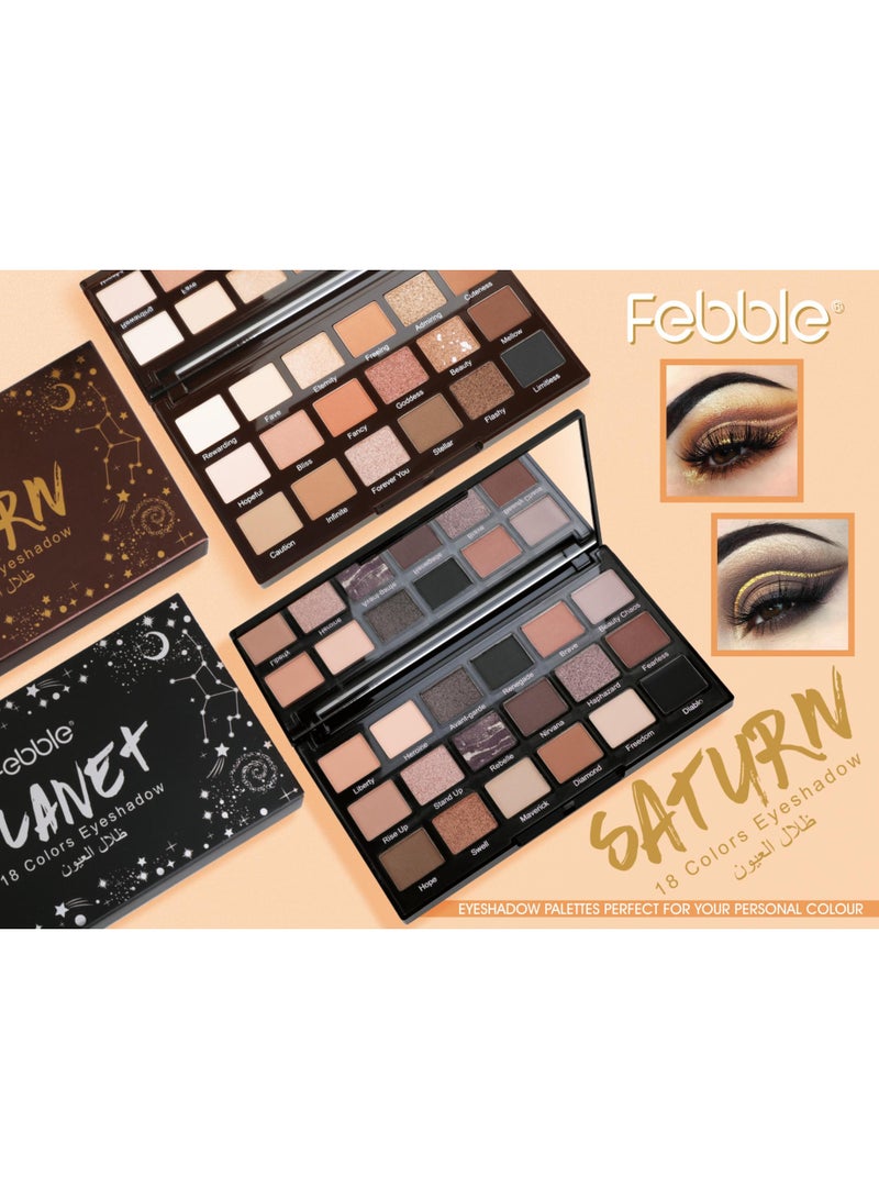 فيبيل مجموعة هدايا مكياج متكاملة للنساء، مجموعة مكياج كاملة مع قطعتين من كريم الأساس غير اللامع وأحمر الشفاه الجريء، مجموعة من 4 قطع، لوحة ظلال العيون 18 لونًا، تغطية كاملة، مجموعة مكياج احترافية عالية الجودة للحفلات والسفر والاستخدام اليومي - Image 5