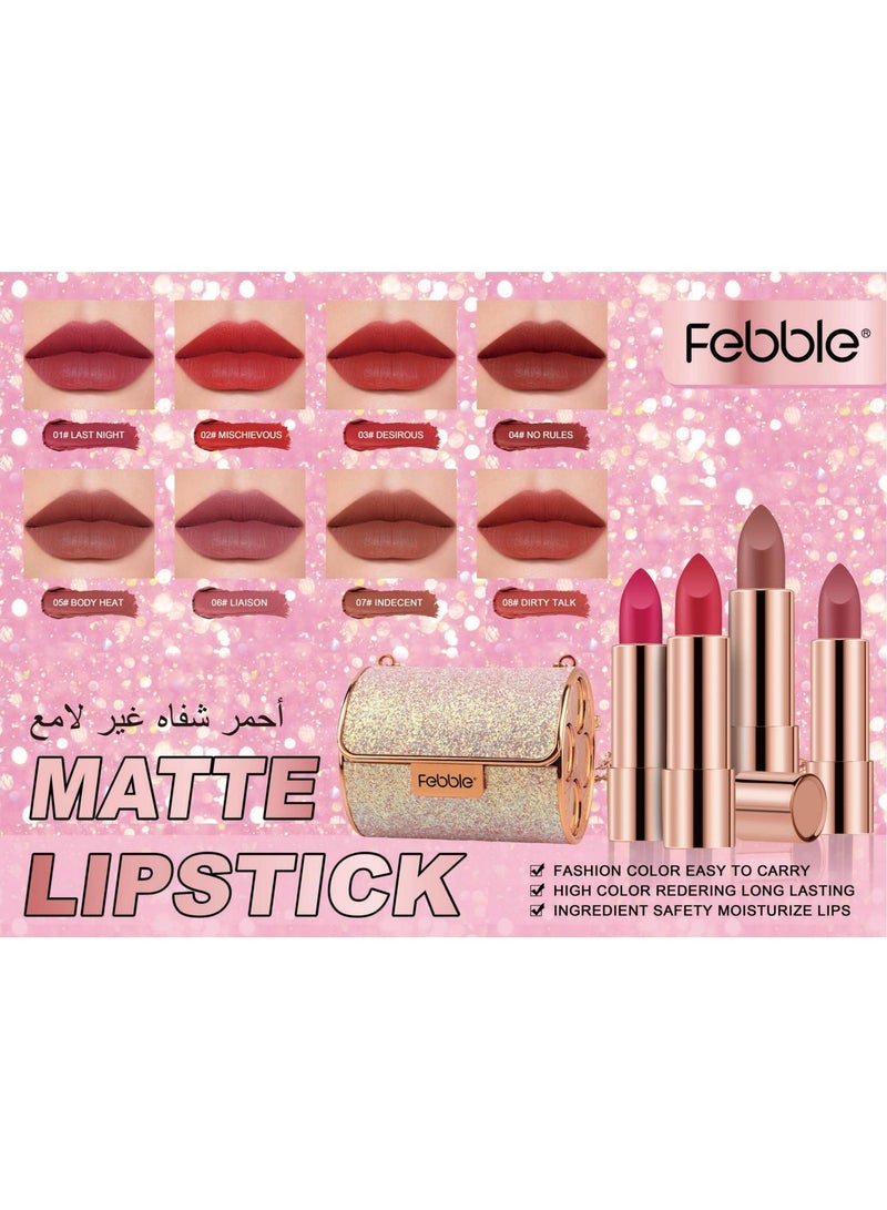 فيبيل مجموعة هدايا مكياج متكاملة للنساء، مجموعة مكياج كاملة مع قطعتين من كريم الأساس غير اللامع وأحمر الشفاه الجريء، مجموعة من 4 قطع، لوحة ظلال العيون 18 لونًا، تغطية كاملة، مجموعة مكياج احترافية عالية الجودة للحفلات والسفر والاستخدام اليومي - Image 3