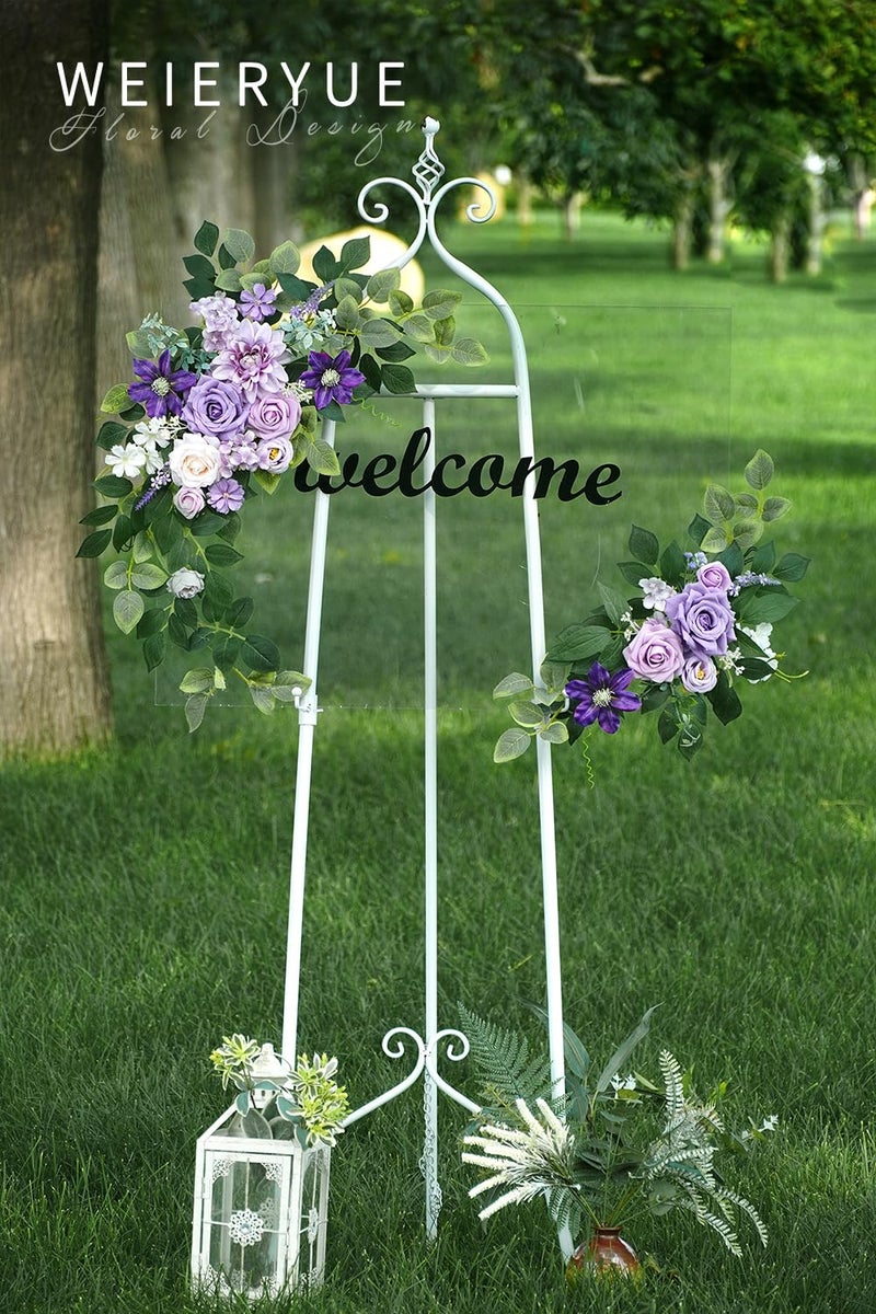 WEIERYUE Purple Artificial Flowers Combo Box Wedding Decor Fake Flowers Flowers for Decoration Silk Flowers for Home Decor Indoor Cake Flowers Faux Flowers for Crafts - Image 3
