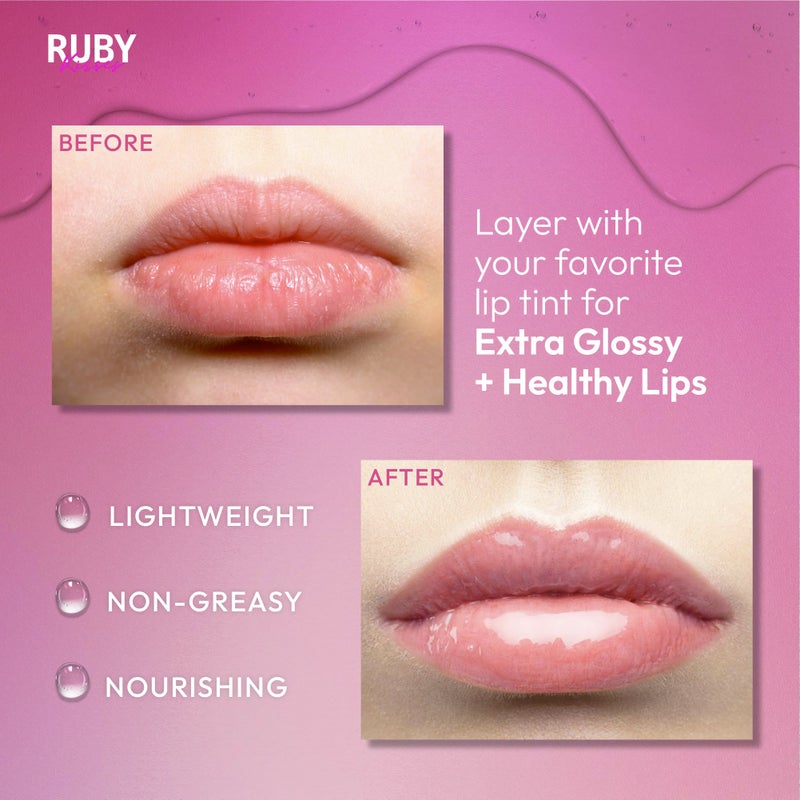 Ruby Kisses Hydrating Lip Gloss Clear Hydrating Lip Gloss (3 PACK) - Image 3